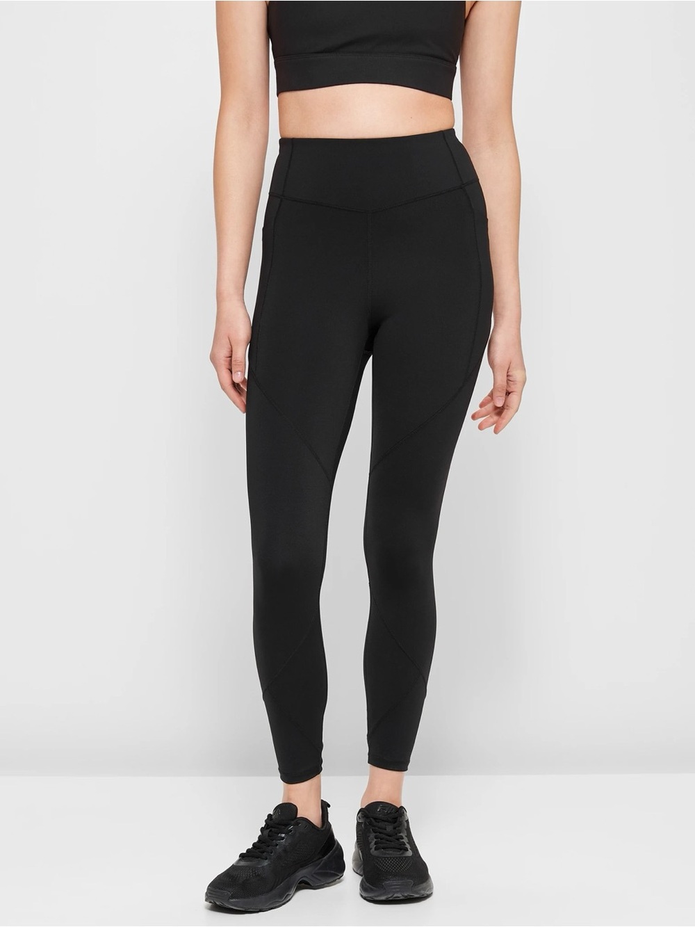 JoyLab | Women’s High Rise Black Ribbed 7/8 Leggings